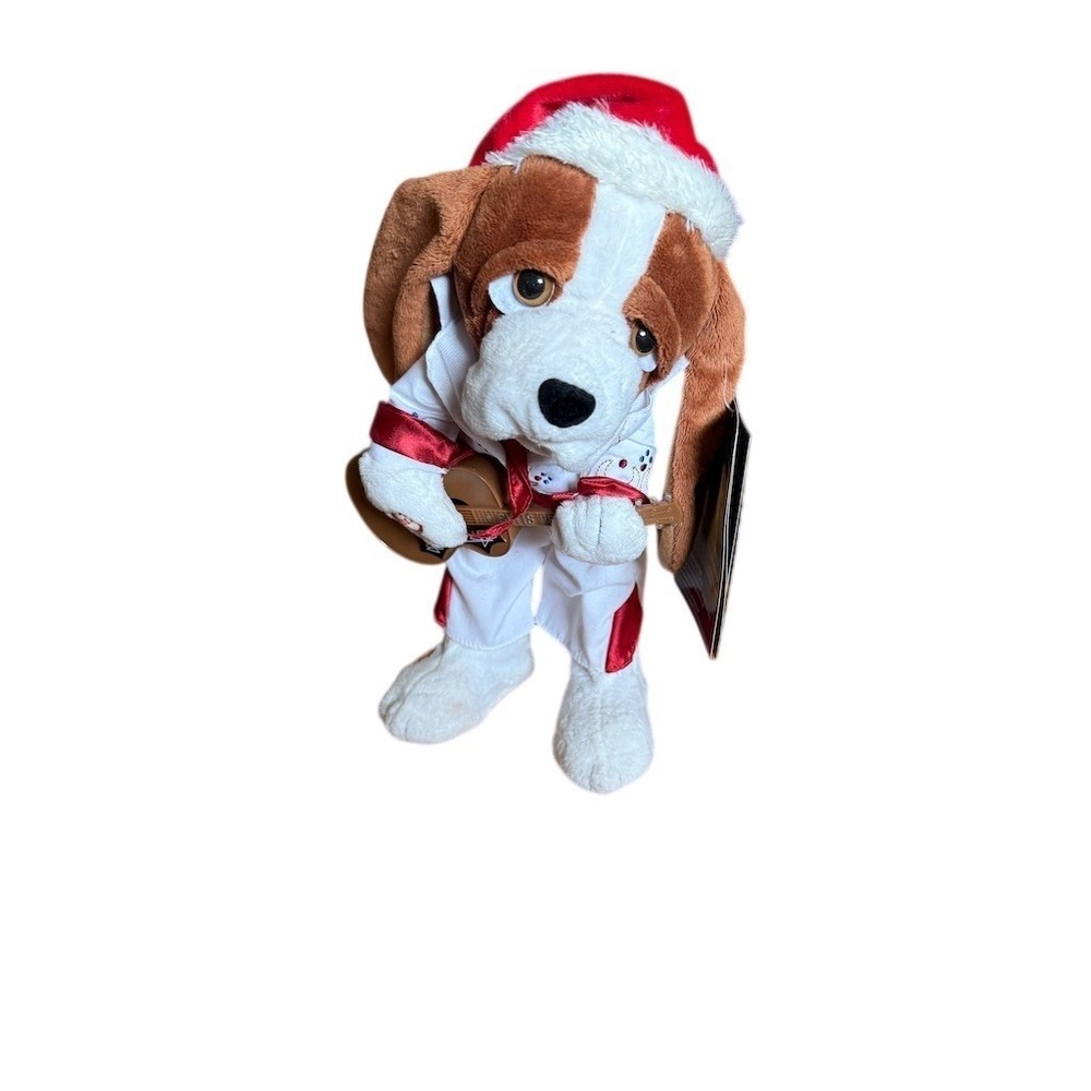 Sad Sam Dan Dee Animated Musical Plush Hound Dog Santa 12" Elvis not‎ working
